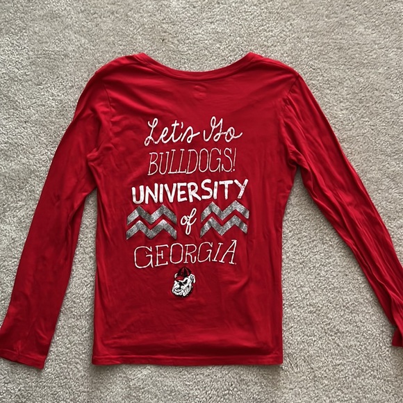 Soffe Tops - Red UGA long sleeve Bulldog shirt